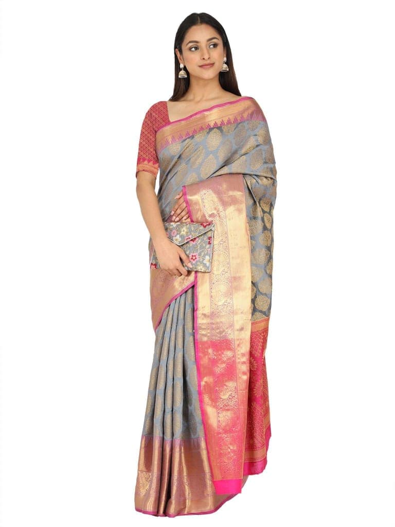 Designer Heavy Weaving Work Banarasi Silk Saree view 4