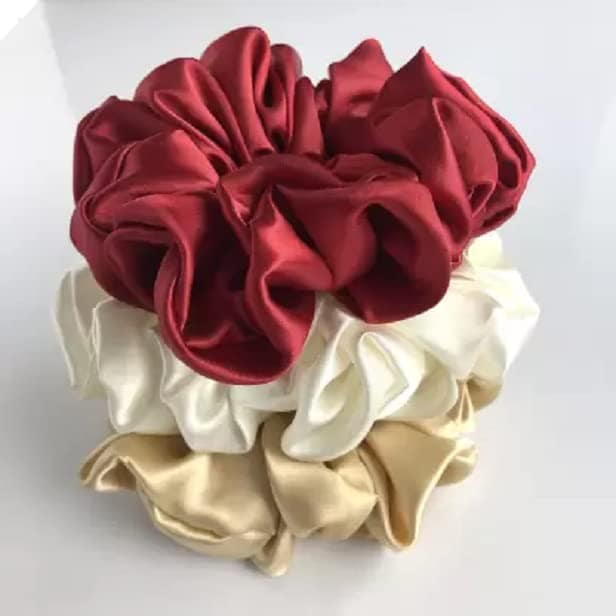 Elecsera Extra Large Scrunchie Satin Oversized Silk Scrunchy Hair Scrunchies Pack of 9 Rubber Band (Multicolor) view 4