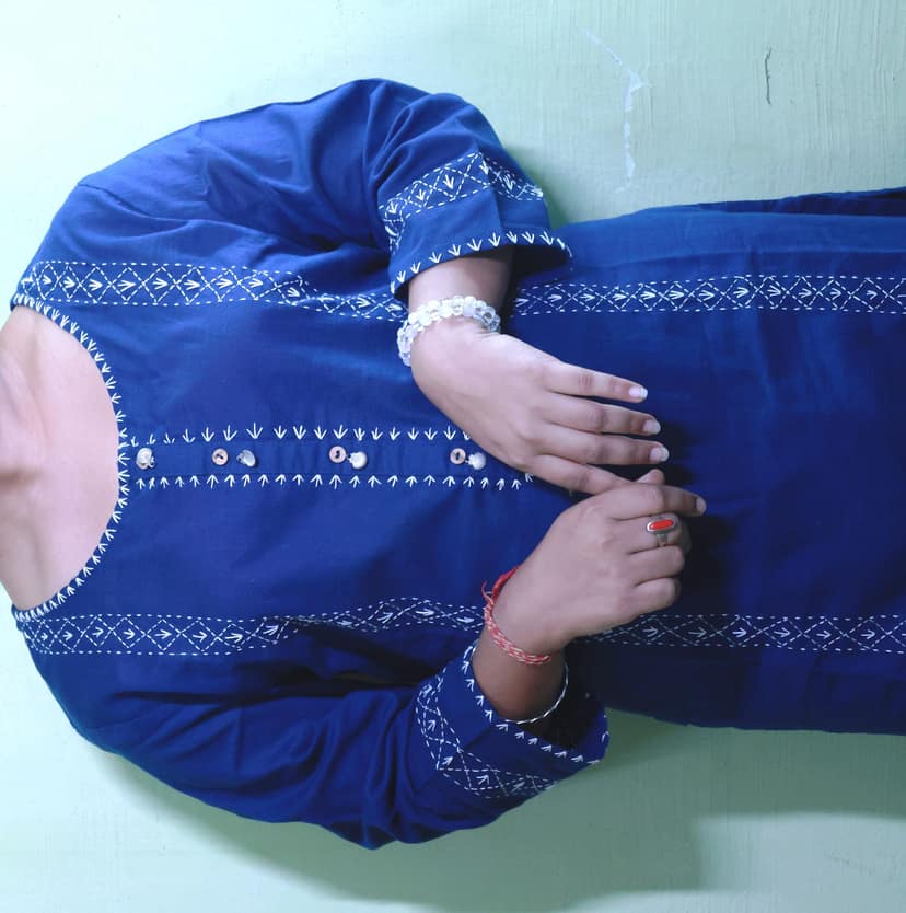 Embroidered Kurti for Girls view 3