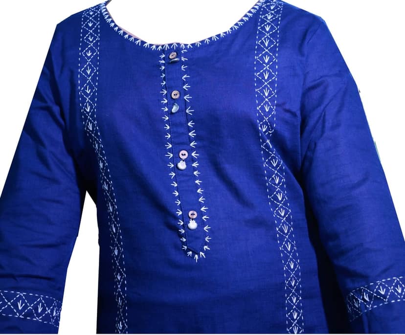 Embroidered Kurti for Girls view 4