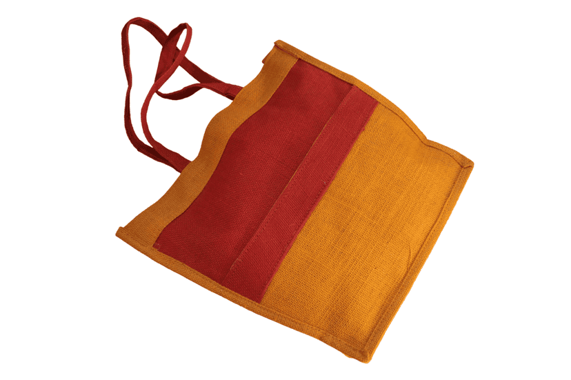 Stylish and Eco-Friendly Jute Tote Bag with Dual Compartment and Handles view 5
