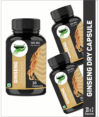 rawmest Ginseng Extract Capsule For Strength & Stamina Capsule 90 no.s Pack of 3