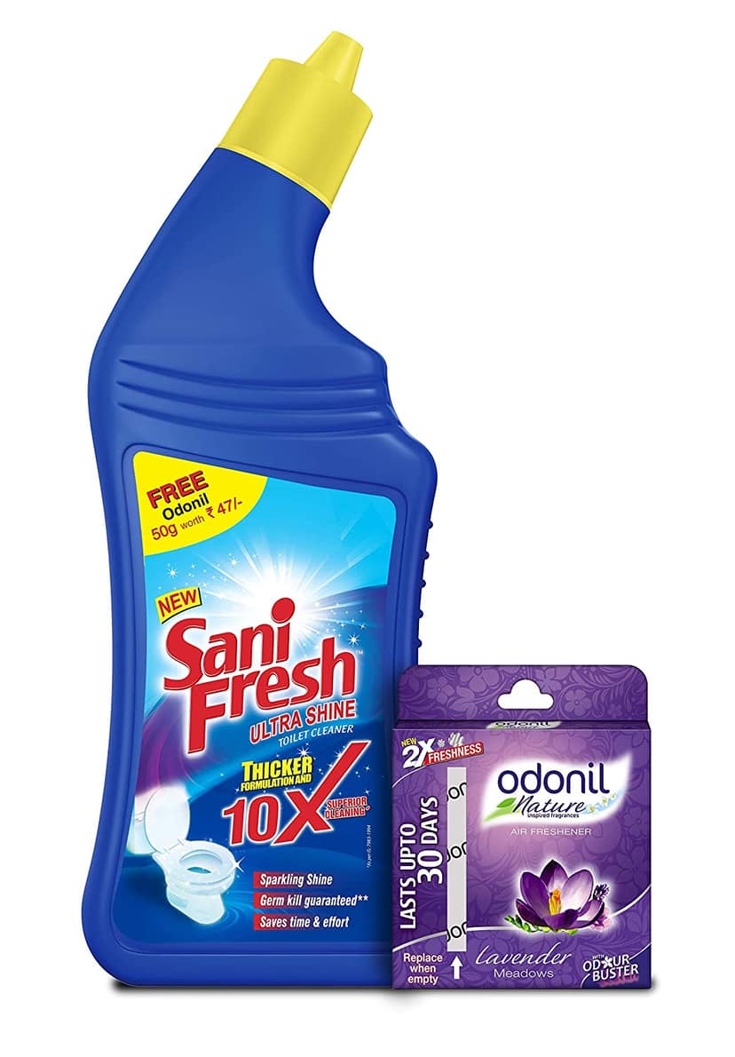 Sanifresh Shine Toilet Cleaner - 500 ml with Free Odonil Air Freshner - 50 gm