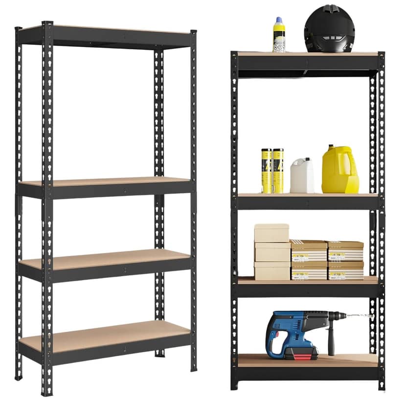 Panchhi Store 2 Shelf Kitchen Organizer Rack Adjustable Heavy Duty Boltless Metal Storage Rack for Multipurpose Use Shelving for Home, Garage, Office & Shop with Iron Frame
