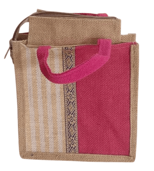 NLR RURAL Jute and Cotton Lunch Bag