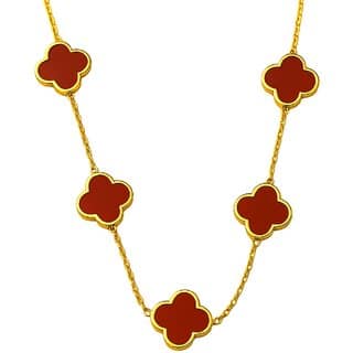 KIMTI Clover Necklce (Brown)