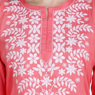 Lucknowi Rayon Cotton Kurta view 2