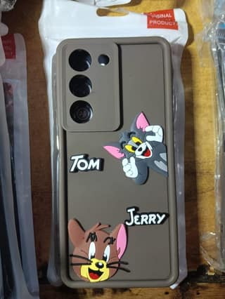 Option 2: Premium Matte Brown Tom & Jerry Cartoon Character 3D Camera Protection Mobile Back Cover