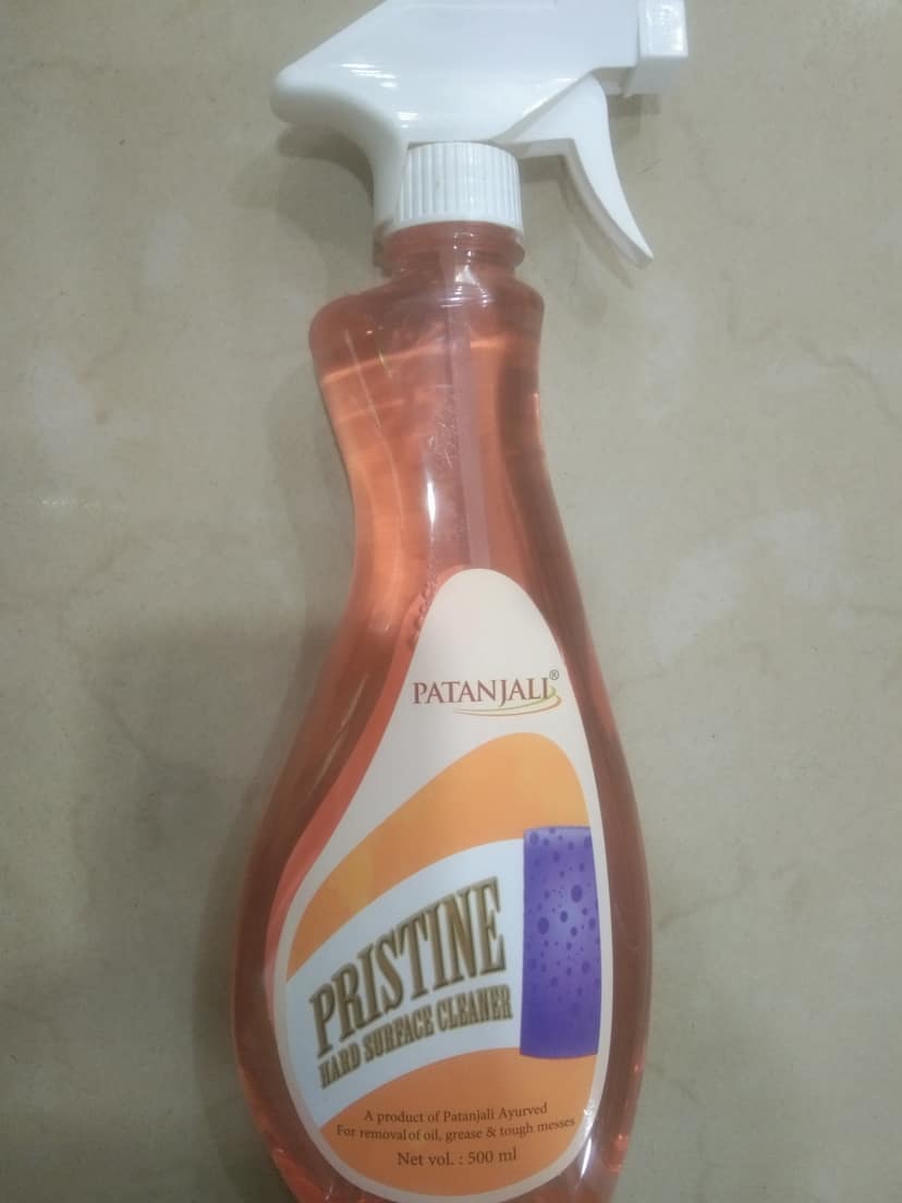 Patanjalli Pristine Land surface cleaner For removal of oil, grease & tough mes Net vol.: 500 ml