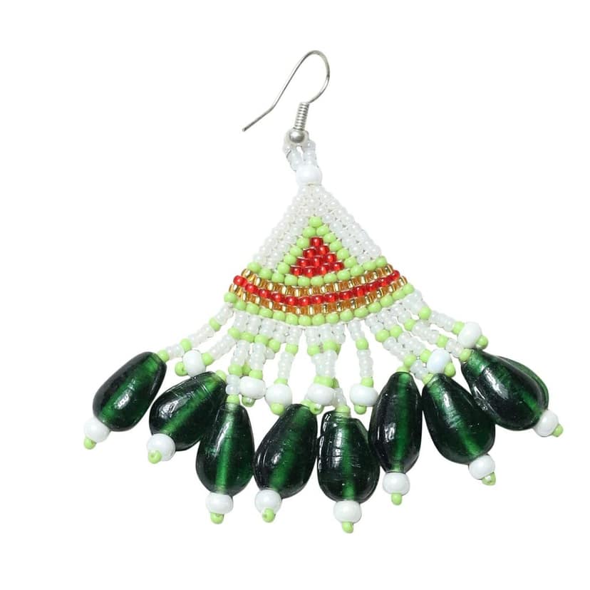 Garvi Gurjari (A Gujarat Govt Enterprise) White Beaded Choker Necklace Set for Women view 2