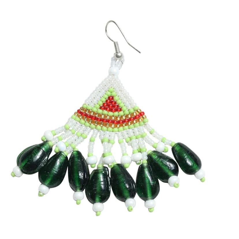 Garvi Gurjari (A Gujarat Govt Enterprise) White Beaded Choker Necklace Set for Women view 3