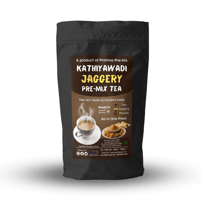 Kathiyawadi Jaggery Tea Pre-Mix – For 1 Liter Milk