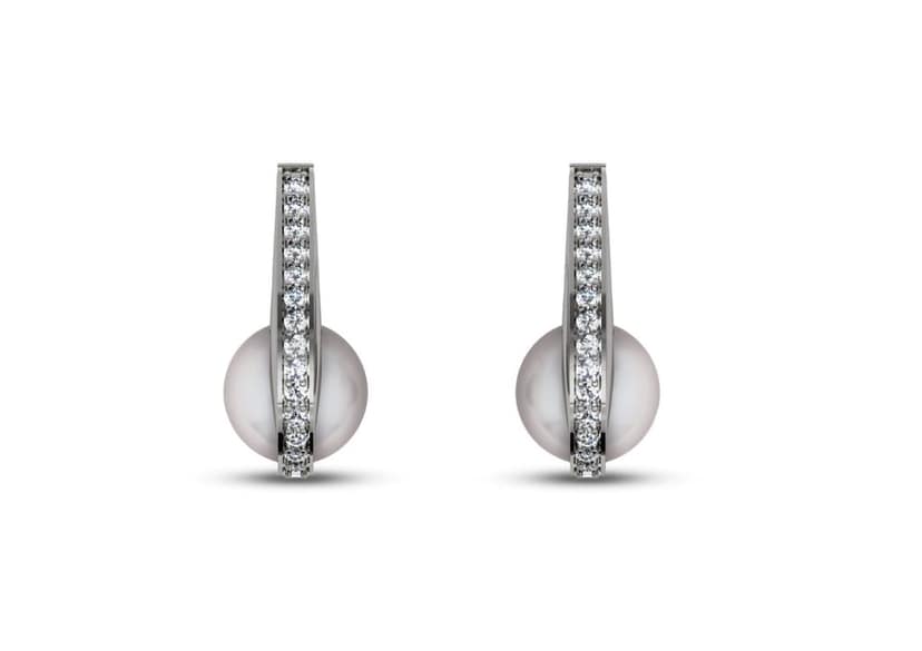 Hooked Claw Pearl Earrings view 2