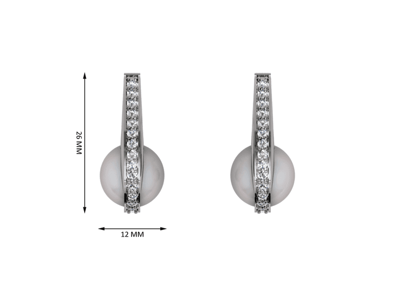 Hooked Claw Pearl Earrings view 6