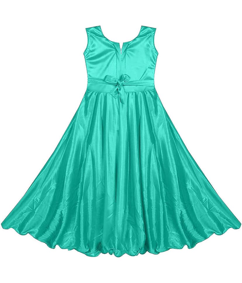 9stiches Lycra Dress For Girls ( Pack of 1 , Green ) view 2