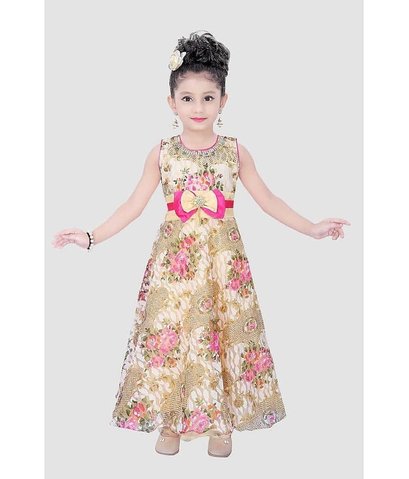9stiches - Red Rayon Baby Girl Frock ( Pack of 1 )