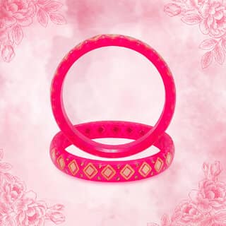 LUV FASHION Turquoise plastic Designer Bangles
