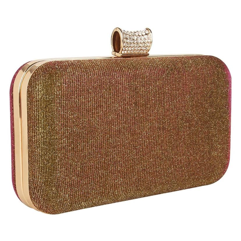 Vdesi Gold Shimmer Clutch view 2