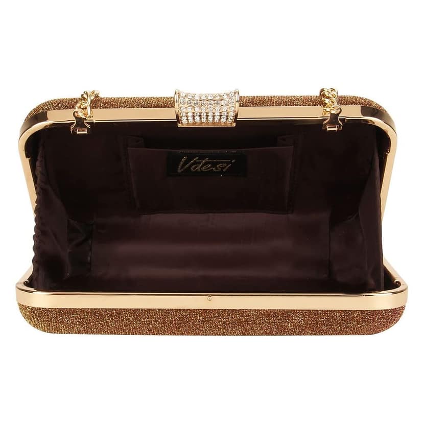 Vdesi Gold Shimmer Clutch view 5