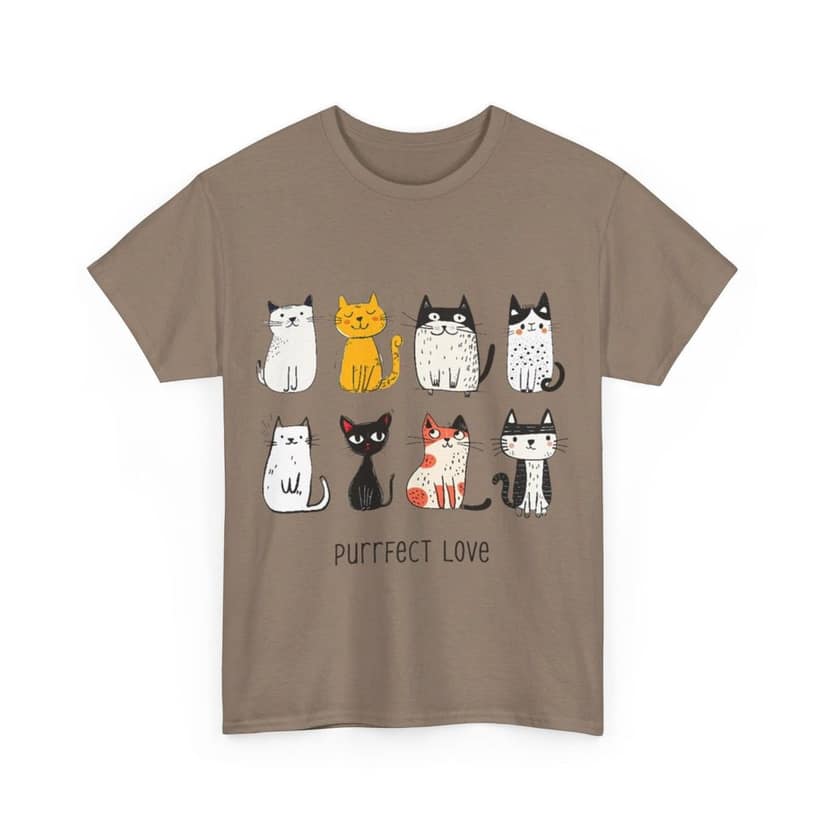 Clothikoo Premium Cat Printed Heavy Cotton Tee view 3