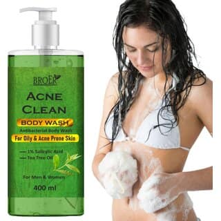 Broer Acne Clean Body Wash with Salicylic Acid Tea Tree Oil Antibacterial Shower Gel (400 ml)