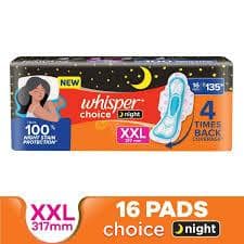 WHISPER CHOICE NIGHT XXL 16PADS