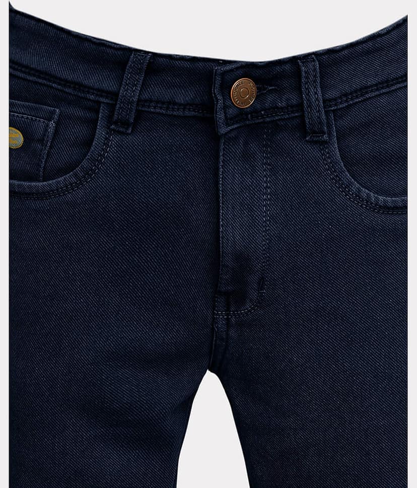 plounge Slim Fit Clean Look Men's Jeans - Navy Blue ( Pack of 1 ) view 2