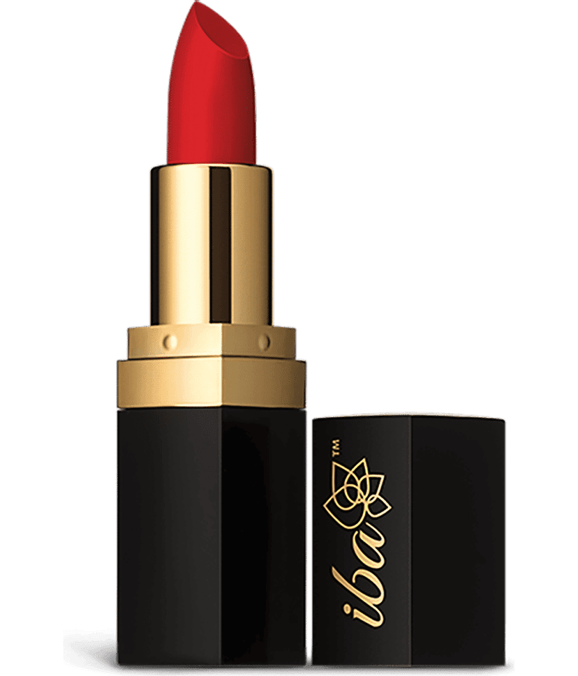 Iba Pure Lips Long Stay Matte Lipstick M06 Bold Red, 4g , Highly Pigmentated , Long Lasting, (Pack of 1)