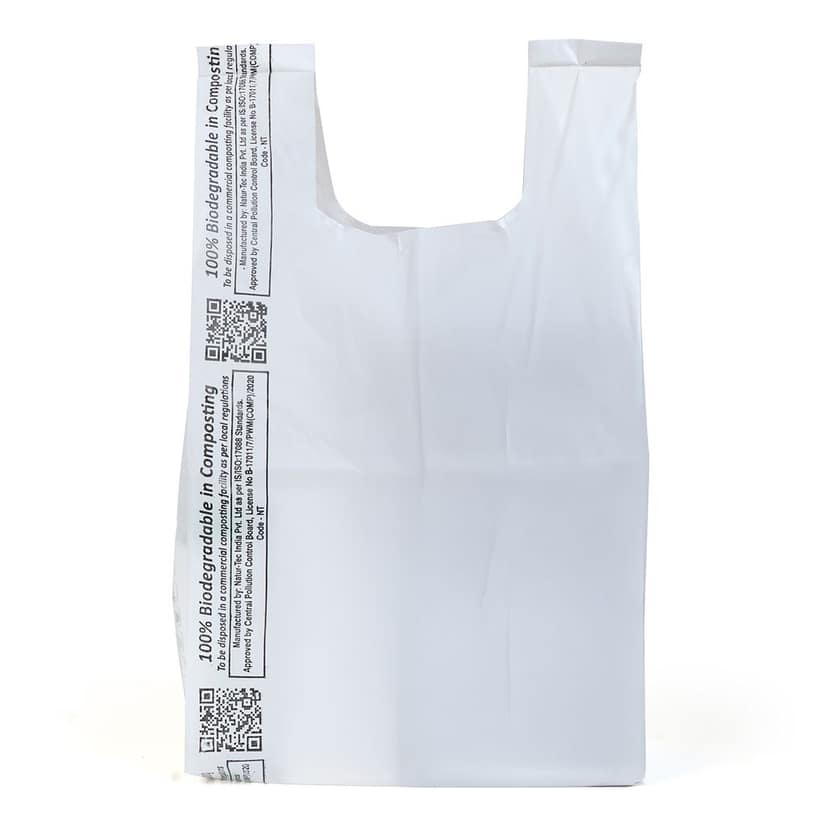 Lakmo Crafts 100% Compostable Carry Bags | Pack of 50 bags | 9x12 inches