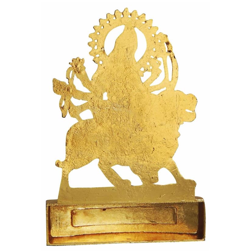 Aluminium Durga Mata Idol Statue for Religious Home Decor & Gift, Height : 4.2 Inch (ASMAS193 C) view 3
