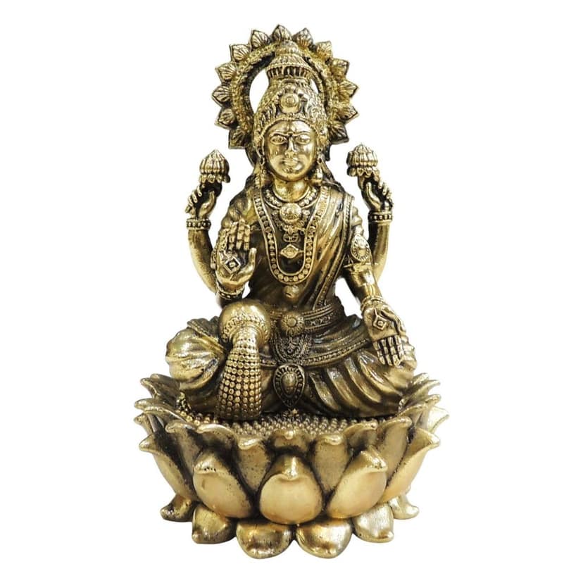 Premium Brass Laxmi Ji God Statue for Mandir, Vastu & Gifting, Height : 4 Inch (BSMAS1848 L) view 2