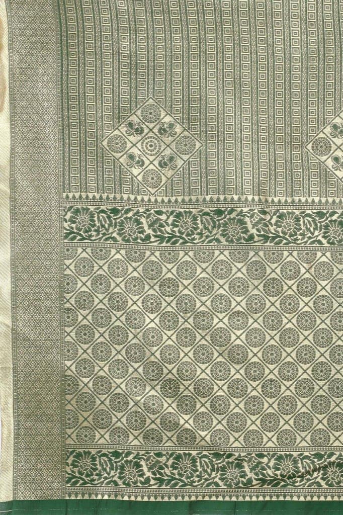 Women's Banarasi Art Silk Saree With Unstiched Blouse Piece view 6