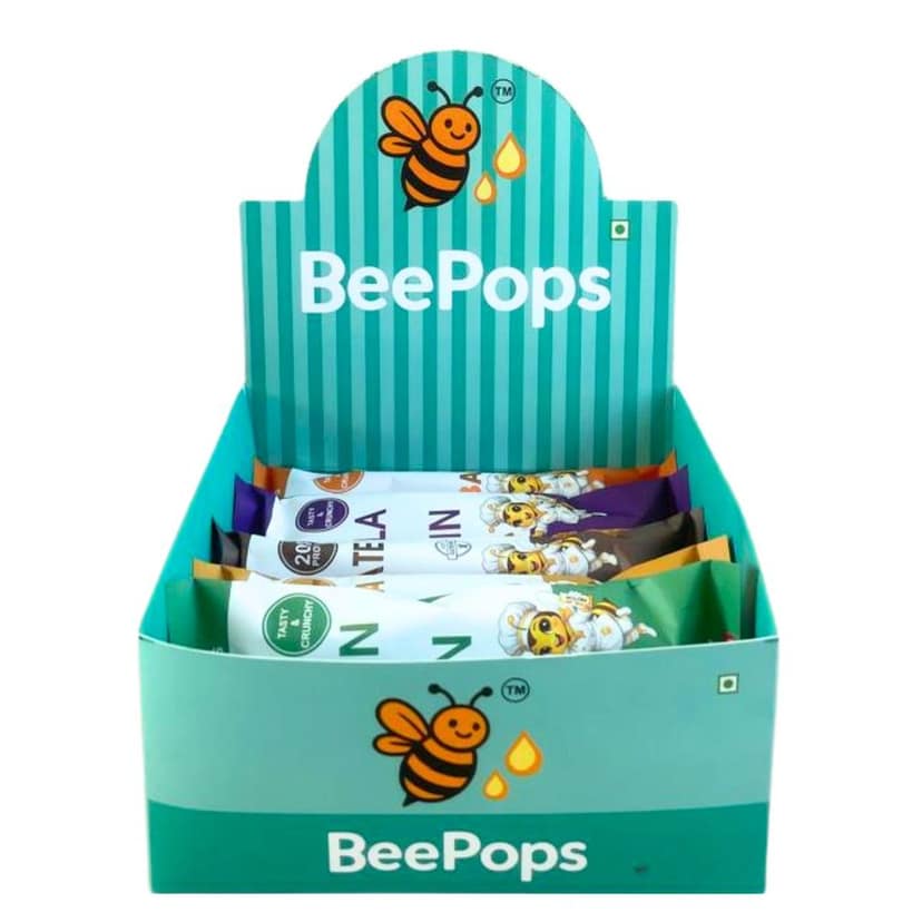 BeePops Assorted Millet Protein Bars – 6 Bar Family Pack (5 Variants|30g Per Bar) view 2