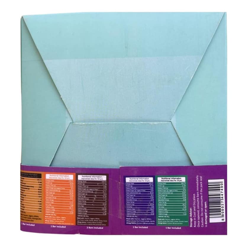 BeePops Assorted Millet Protein Bars – 6 Bar Family Pack (5 Variants|30g Per Bar) view 3