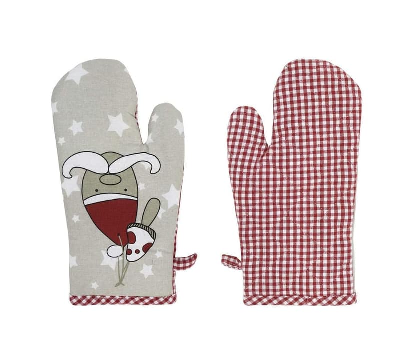 AIRWILL, 100% Cotton Kitchen Padded Oven Gloves, Mitts (Pack of 2) view 3