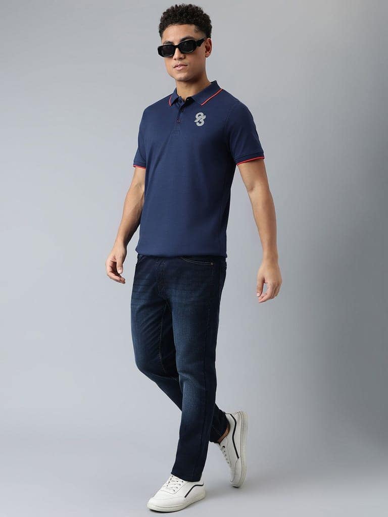 Men Airforce Regular Fit Polo Neck T-Shirt view 6