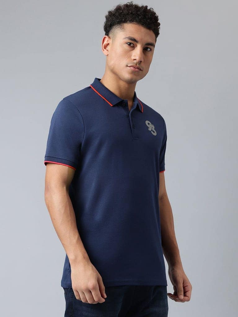 Men Airforce Regular Fit Polo Neck T-Shirt view 7
