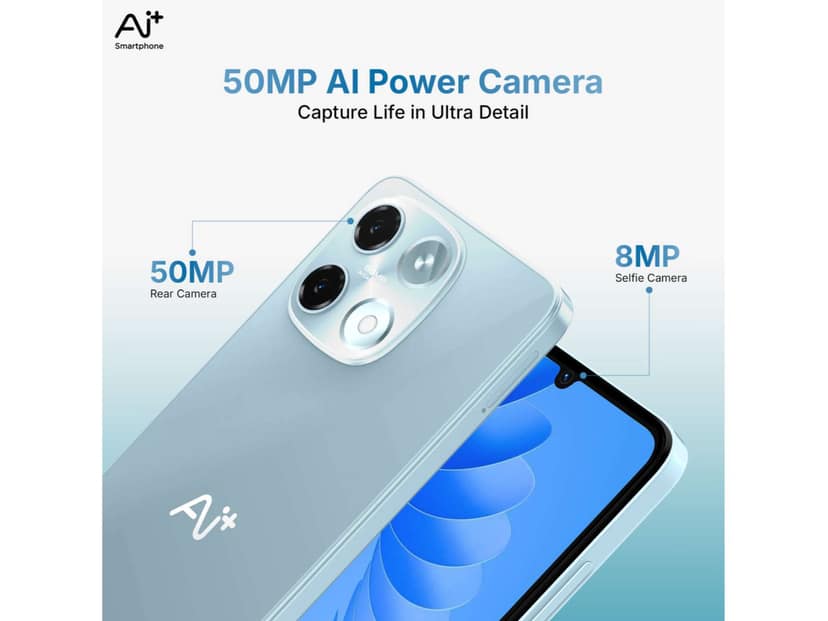Ai+ Nova 2 5G Smartphone, 4GB RAM, 64GB Storage - Blue view 2