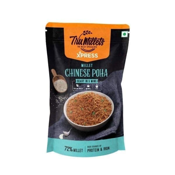 Trumillets Instant Kodo Millet Chinese Poha Powder Mix with Rice | Traditional Masalas Mix | Ready to Cook | Tasty Ready to Eat Chinese Poha | No Artificial Colors (Each 180 Gm Pack of 2) view 2