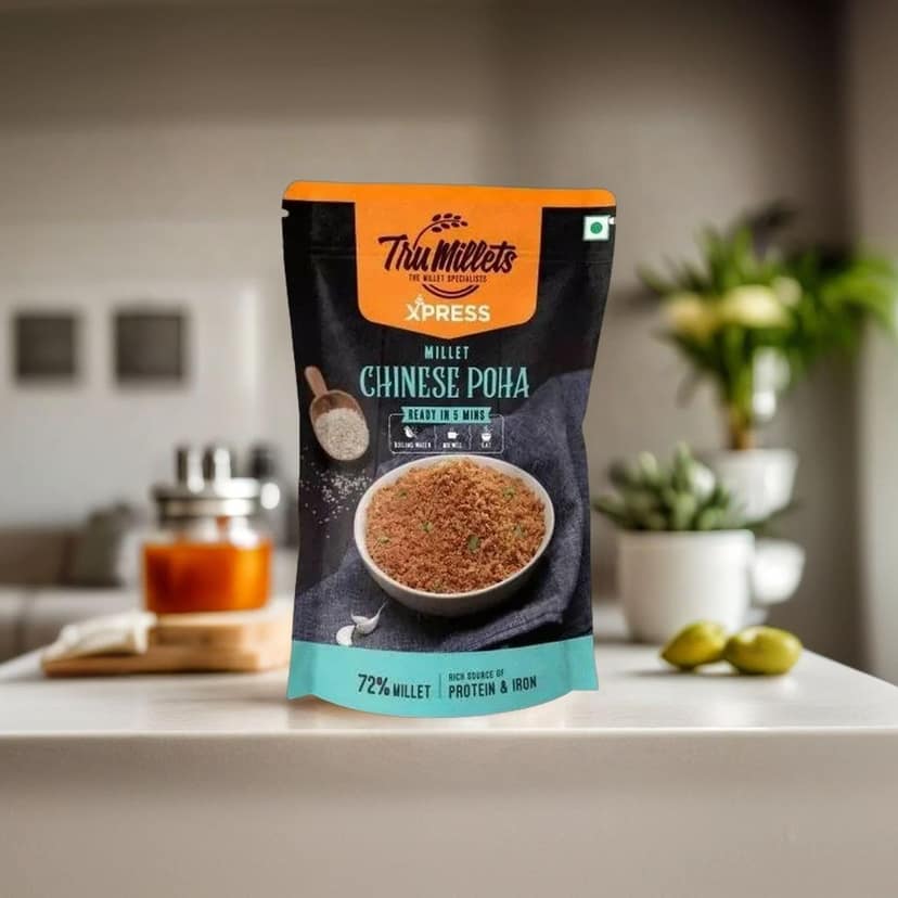 Trumillets Instant Kodo Millet Chinese Poha Powder Mix with Rice | Traditional Masalas Mix | Ready to Cook | Tasty Ready to Eat Chinese Poha | No Artificial Colors (Each 180 Gm Pack of 2) view 4