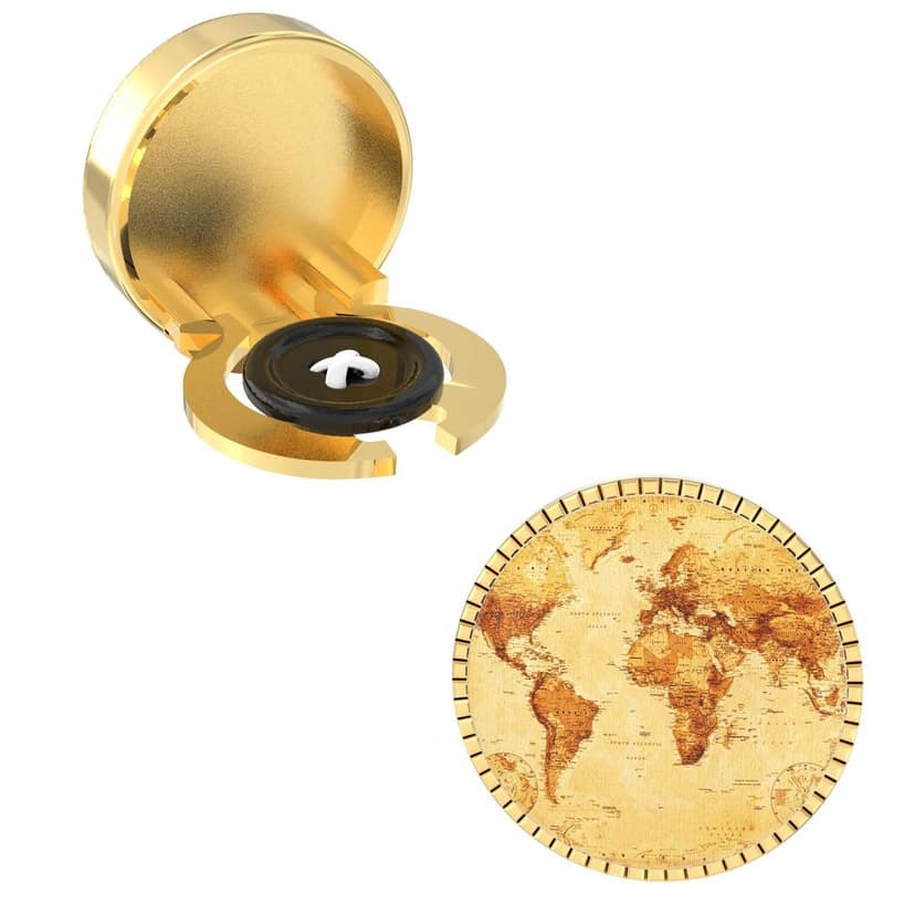 The Smart Buttons - Shirt Button Cover Cufflinks for Men - Atlas Style view 7
