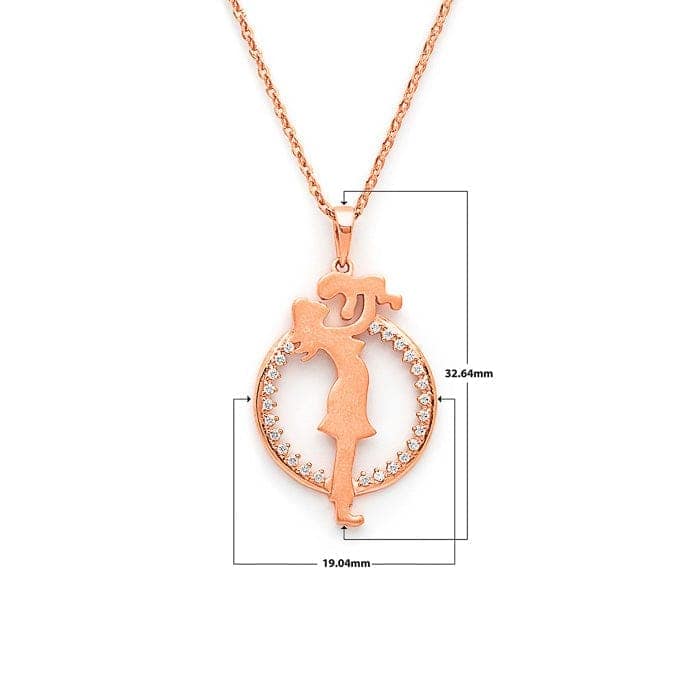 Rose Gold Maternal Love Pendant with Chain view 4