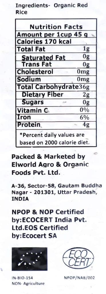 ELWORLD AGRO & ORGANIC FOOD PRODUCTS Red Rice- 500G (Pack of 5) view 4