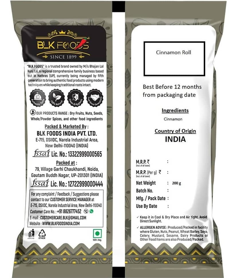 BLK FOODS _Daily Cinnamon roll (Dalchini) 200g 200 gm view 4