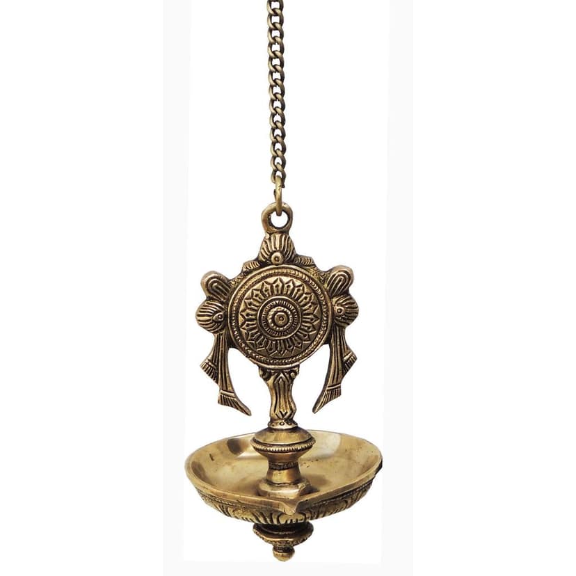 Brass Wall Hanging Shank Antique Deepak (BSMAS899 B) view 2