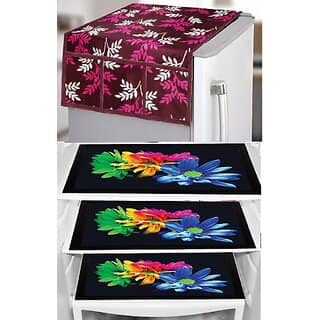 REVEXO Refrigerator Cover (Width: 20 cm, Multicolor)
