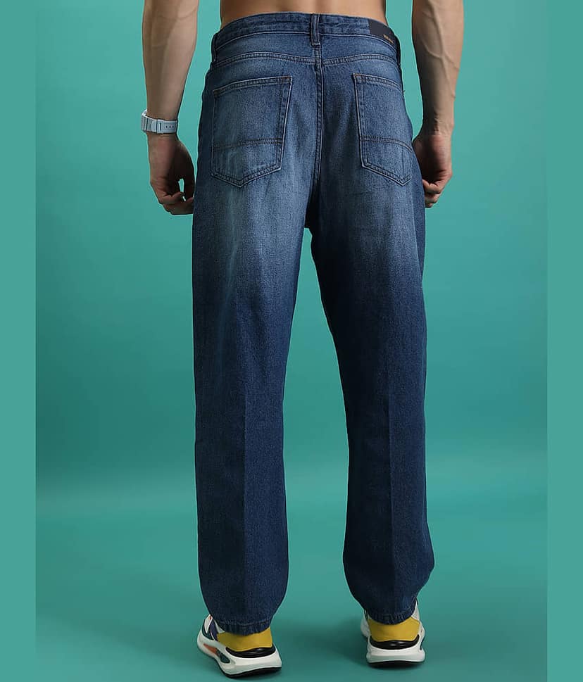 Highlander Relaxed Solid Men's Jeans - Blue ( Pack of 1 ) view 3