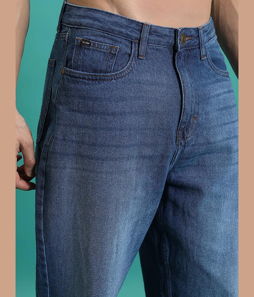 Highlander Relaxed Solid Men's Jeans - Blue ( Pack of 1 ) view 5