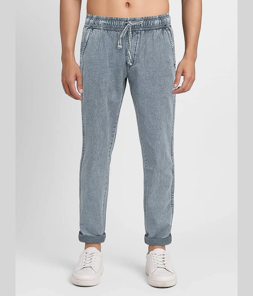 plounge Regular Fit Solid Men's Jeans - Light Grey ( Pack of 1 )