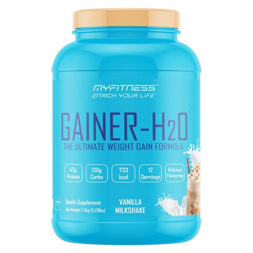 Myfitness Gainer H2O | The Ultimate Weight Gain Formula | 42g Premium Protein | 733 kcal | 2.4 kg